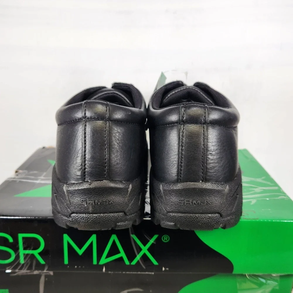 SR Max Burke Work Oxford Men Size 12 WIDE Black Composite Safety Toe Slip Resist